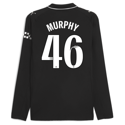 Manchester City Away Authentic Jersey 2025/26 Long Sleeve With MURPHY 46 Printing